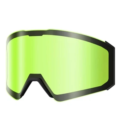 Abbildung von OutdoorMaster Skibrille Falcon Ersatzgläser, Magnetischer Gläsertausch, Anti Beschlag, Weites Sichtfeld,Hellgrün Vlt 80%