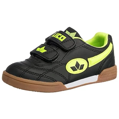 Abbildung von Lico Unisex Kinder Bernie V Hallenschuhe, Schwarz Lemon, 39 EU