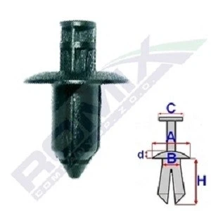 Abbildung von ROMIX B24649 Clip TOYOTA: Yaris II Hatchback, Avensis Station Wagon, VOLVO: XC90 I