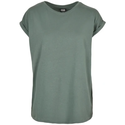 Abbildung von Urban Classics Extended Shoulder Tshirt basic, Damen, Größe: Small, Paleleaf