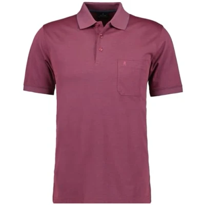 Abbildung von RAGMAN Herren Softknit Polo mit Brusttasche, Kurzarm L, Beere 683