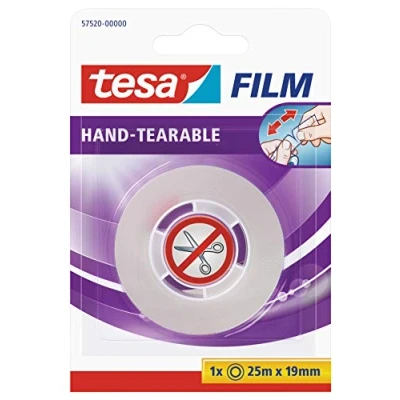 Abbildung von tesa film von Hand einreißbar, 25m x 19mm, 1 Rolle im Blister