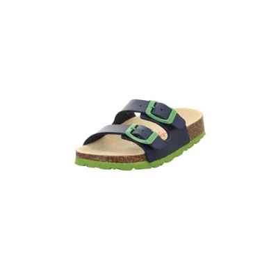Abbildung von Superfit Fussbettpantoffel Pantolette flach für Kinder, Größe: 41, Blau/grün Schuhe