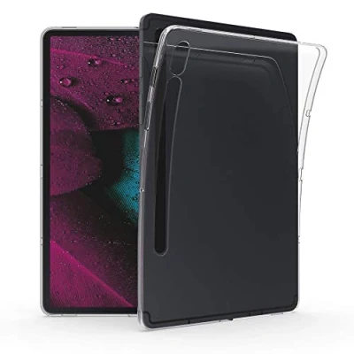 Abbildung von kwmobile Hülle kompatibel mit Samsung Galaxy Tab S8 / S7 weiches TPU Silikon Case Transparent Tablet Cover