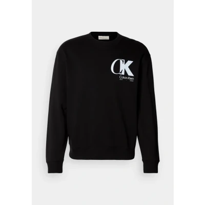 Abbildung von Calvin Klein Overlap Sweatshirt, Herren, Größe: Small, Black