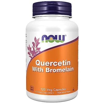 Abbildung von Now Foods Quercetin mit Bromelain 120 Vegane Kapseln, Laborgetestet, Bioflavonoid, Glutenfrei, Sojafrei und Vegetarisch