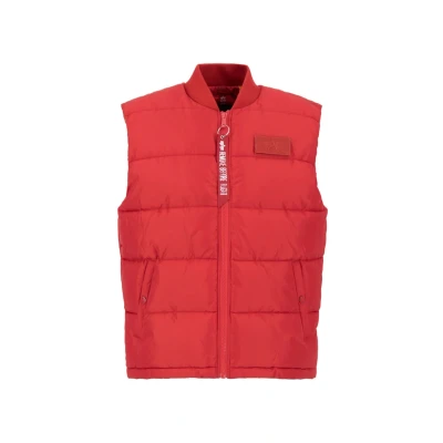 Abbildung von Alpha Industries Puffer Weste, Herren, Größe: Small, Mars red