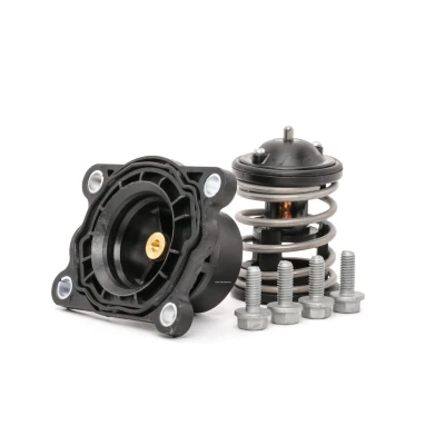 Abbildung von FEBI BILSTEIN 44685 Kühlwasserthermostat 87 mit Dichtung Schrauben Gehäuse BMW: 3 Saloon, 1 Hatchback, 5 Touring, MINI: Clubman