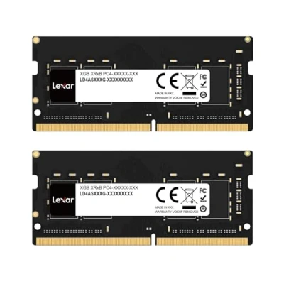 Abbildung von Lexar SODIMM DDR4 RAM 16 GB Kit (2 x 8 GB), 3200 MHz DRAM, 260 Pin Laptop Speicher, Hochleistungs SO DIMM, PC Computerspeicher (LD4S08G32C22ST BGD)