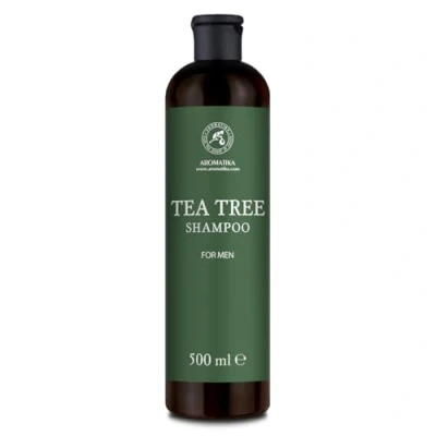 Abbildung von Teebaum Shampoo für Männer 500 ml mit Ätherischem Teebaumöl Weiche Haare Haarpflege Kopfhautpflege alle Haartypen Haarglanz