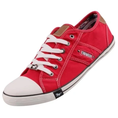 Abbildung von MUSTANG Damen Canvas Sneaker Rot, Schuhgröße:EUR 41