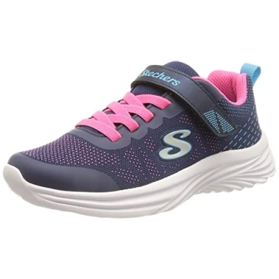 Abbildung von Skechers Dreamy Dancer Radiant Rogue Sneaker, Navy &amp; Hot Pink Mesh/Multi Trim, 31 EU