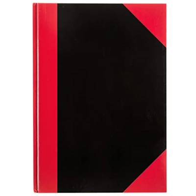 Abbildung von Idena 10147 Kladde DIN A5, 96 Blatt, 70 g/m², kariert, fester Einband, rot/schwarz, 1 Stück
