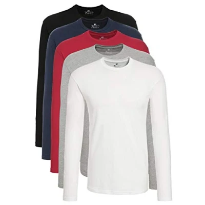 Abbildung von Lower East Herren Le133 Langarmshirt, Schwarz/ Dunkelblau/ Rot/ Hellgrau Melange/ Weiß, M EU