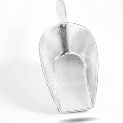 Abbildung von Gastronette Schaufel Schippe Grosse Mehlschaufel Sackschaufel Futterschaufel Sack Schüppe für Futter Mehl Zucker Teeschaufel Schütte aus Metall Aluminium Alu Guss Tierfutter Nicht rostend 1800 ml