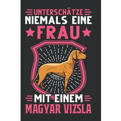 Abbildung von Magyar Vizsla Notizbuch: Frau Drahthaar / 6x9 Zoll 120 linierte Seiten