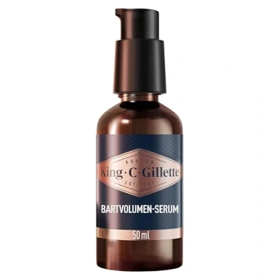 Abbildung von King C. Gillette Bartvolumen Serum für Männer, vollerer und dichterer Bart in 14 Tagen, mit dem charakteristischen Duft von Gillette, 50 ml