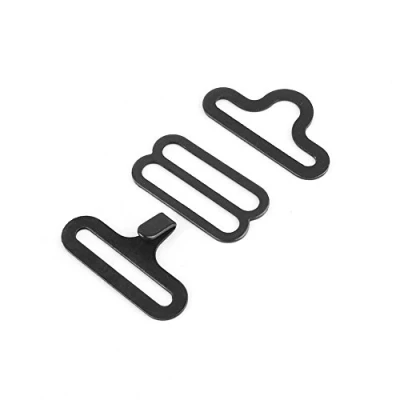 Abbildung von TOPINCN 50 Sätze Fliege Hardware Krawatte Clip Clips Galvani Metall Einstellbare Haken Verschluss für Strap (Schwarz)