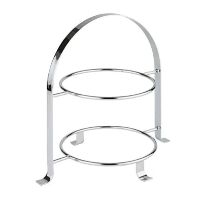 Abbildung von APS Serviergestell hochwertige Etagere aus verchromtem Metall für 3 Teller mit einem Ø von max. 27 cm Gesamthöhe 43 (Teller nicht enthalten)