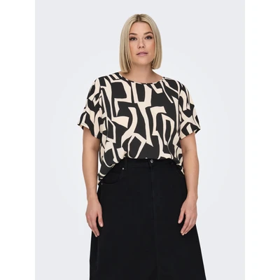 Abbildung von ONLY Carmakoma Carvica LIFE Tshirt print, Damen, Größe: 48, Black