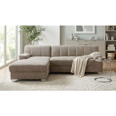 Abbildung von OTTO home Ecksofa "Lolland" Wahlweise mit Bettfunktion, L-Form oder U-Form, moderne Steppung