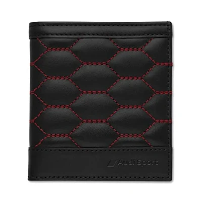 Abbildung von Audi 3152201300 Geldbörse Minibörse Leder Herren RFID Schutz Portemonnaie, schwarz/rot
