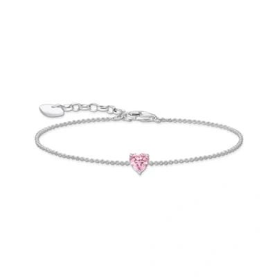 Abbildung von Thomas Sabo Armband mit weißem Zirkonia Herz 925 Sterlingsilber A2157 051 9