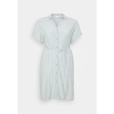 Abbildung von ONLY Carmakoma Carpenna Loose Dress Blusenkleid, Damen, Größe: 48, Abyss/bright white