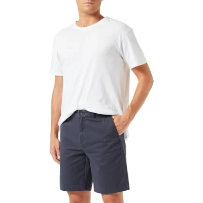 Abbildung von Amazon Essentials Herren Chinoshorts, 23 cm, Schlanker Schnitt, Marineblau, 33W