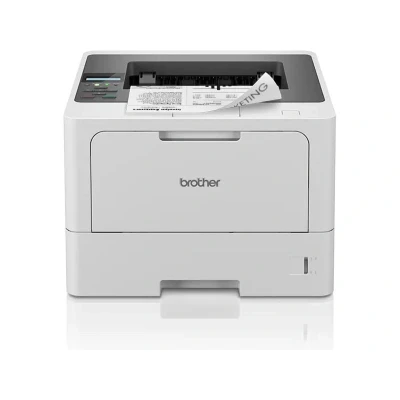 Abbildung von Brother HL L5210DN Laserdrucker schwarz weiß (A4, 48 Seiten/Min., 1.200x1.200 DPI, LAN, Duplex, 250 Blatt Papierkassette) weiß/grau