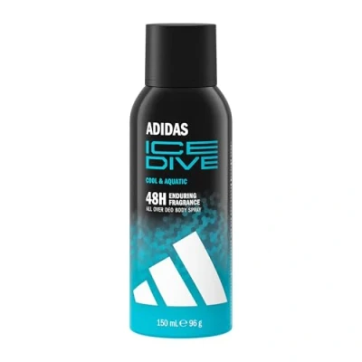 Abbildung von adidas Ice Dive Deo Body Spray für ihn, 48 Stunden extra langanhaltender Duft, erfrischend aquatisch, 150 ml