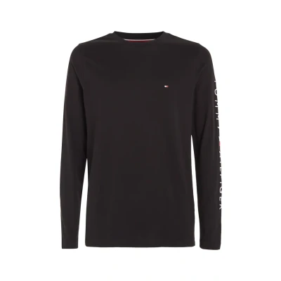 Abbildung von Tommy Hilfiger LOGO LONG Sleeve TEE Langarmshirt, Herren, Größe: XS, Black