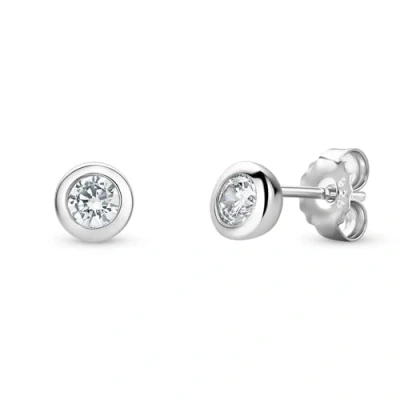 Abbildung von MIORE Solitär Damen Ohrstecker 925 Sterling Silber mit 2 Zirkonias von 0,95 Karat hautfreundliche Ohrringe Schmuck vom Juwelier