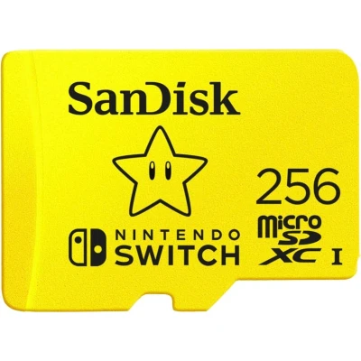 Abbildung von SanDisk microSDXC UHS I Speicherkarte für Nintendo Switch 256 GB (U3, Class 10, 100 MB/s Übertragung, mehr Platz Spiele)