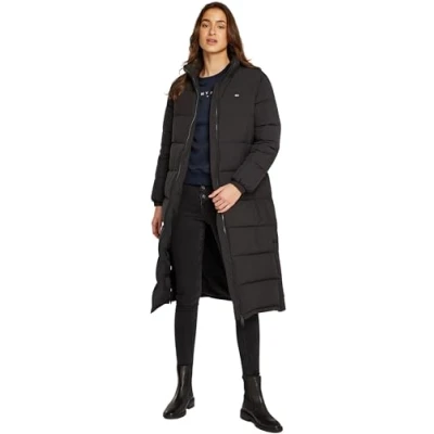 Abbildung von Tommy Jeans MAXI Essential Puffer Winterjacke, Damen, Größe: Large, Black