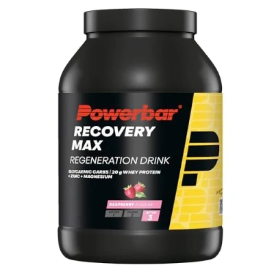 Abbildung von Powerbar Recovery Max Himbeere 1144g Regenerations Whey Drink mit Kohlenhydraten, Magnesium&amp;Zink