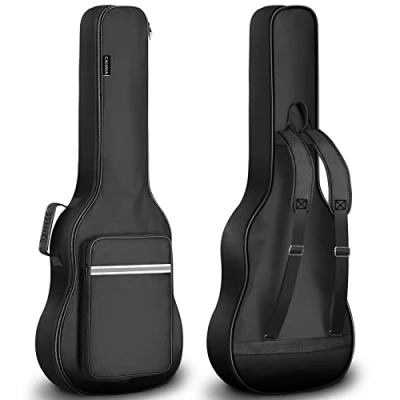 Abbildung von CAHAYA Konzertgitarre Tasche Klassische Gitarrentasche Gigbag 6 mm gepolstert wasserdicht mit Reflexstreifen passend für 39 Zoll Gitarre Spanische CY0288
