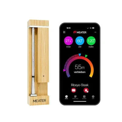 Abbildung von MEATER Pro: Das Smarte Fleischthermometer der Nächsten Generation Hitzebeständig bis 550C Hohe Reichweite, 100% Wasserdicht, Multi Sensor Technologie Küche, BBQ, und Grill