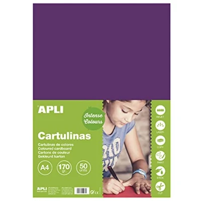 Abbildung von APLI 14247 Lila Karton A4 170 g 50 Blatt
