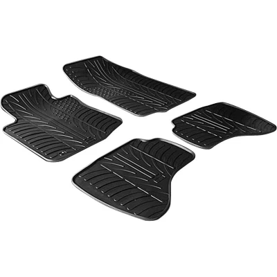 Abbildung von Gledring 0110 Fußmattensatz Gummi vorne und hinten 4 schwarz 750mm 550mm TOYOTA: Aygo, CITROËN: C1 I