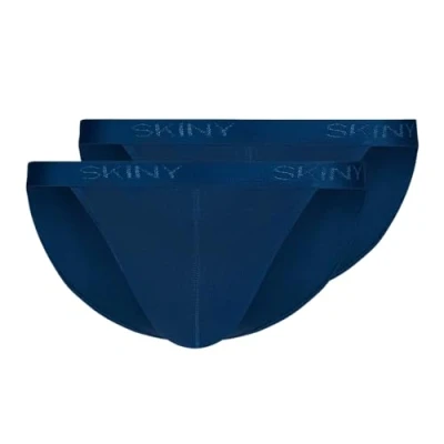 Abbildung von Skiny Herren Tanga Cotton Rib G String, Navy (080693), L (2er Pack)