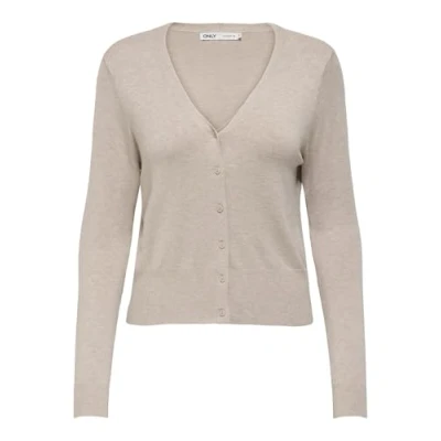 Abbildung von ONLY Onlvenice Vneck Strickjacke, Damen, Größe: Large, Whitecap gray