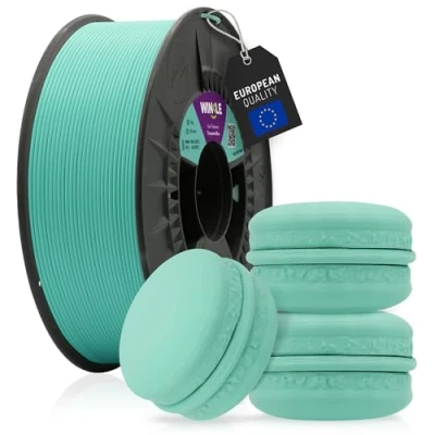 Abbildung von WINKLE PLA HD Pastell Filament 1.75mm Türkisblau, 1kg Spule, 3D Drucker Kompatibel mit FDM Druckern, Druckmaterialien, Maßgenauigkeit +/ 0.05mm, Leicht zu Bedrucken