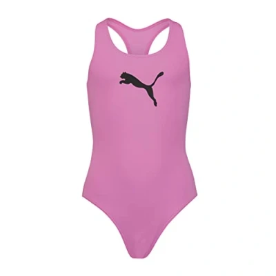 Abbildung von Puma SWIM Girls Racerback Swimsuit Badeanzug für Kinder, Größe: 140, Opera mauve