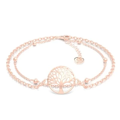 Abbildung von SERASAR Silber Armband Damen Schmuck 925 Sterling 18 Karat Rosegold Kette Mädchen Armreif Geschenk Idee Valentinstag Jahrestag Geburtstag Geschenke für Frauen