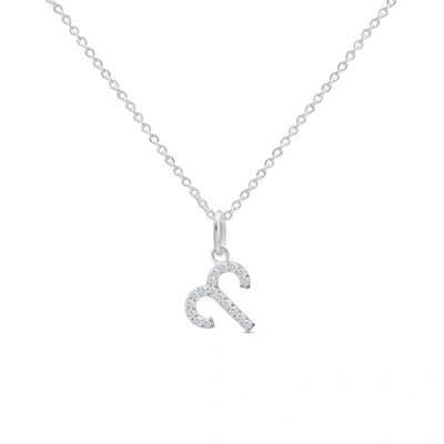 Abbildung von Amberta Damen Kette Sternzeichen mit Zirkonia aus 925 Sterlingsilber Halskette Silber Sternzeichen: Widder