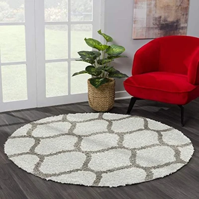 Abbildung von Sanat Hochflor Teppich »Madrid«, rund, 30 mm Höhe, Wohnzimmer, Langflor, Shaggy