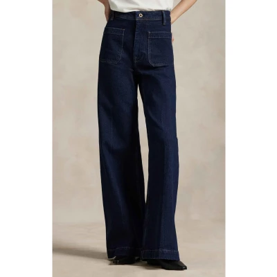 Abbildung von Polo Ralph Lauren für Damen. 211977962001 Marineblaue Bootcut-Jeans (31/32), Lässig, Baumwolle, Denim