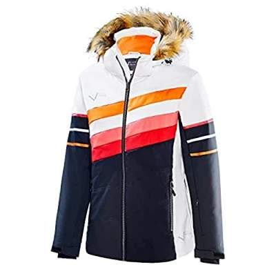 Abbildung von Black Crevice Damen Skijacke, weiß/schwarz, 40