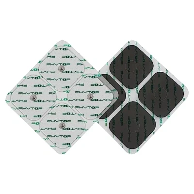 Abbildung von PHYTOP Tens Geraet Elektroden 24 Stk. Selbstklebende Eletroden für Sanitas &amp; Beurer Maschinen, Pads mit 3.5mm Druckknopfverbindung